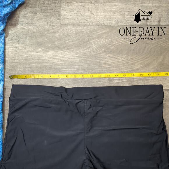 CharmLeaks Plus Size Cross Front Boyshort Tankini Swimsuit Size 4XL - Picture 3 of 4